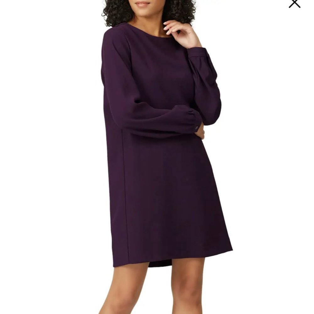 Deep Purple Long Sleeve Rent the Runway Shift Dress Plum
